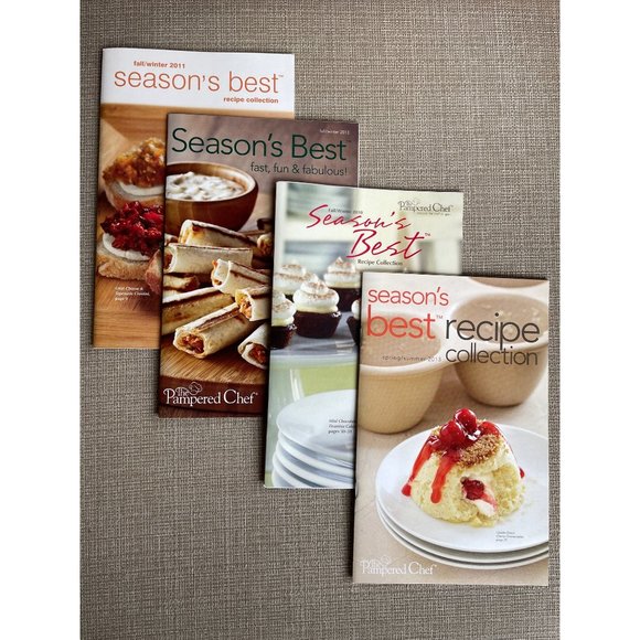 Other Pampered Chef Recipe Book Set Of 4 Seasons Best Series Poshmark